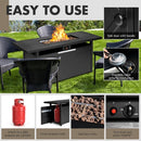 Hagan 57" 50,000BTU Rectangular Propane Outdoor Fire Table - Seasonal Overstock
