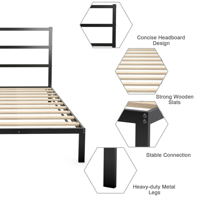 Idris Twin Metal Platform Bed - Seasonal Overstock