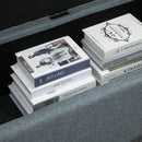 Benches, Isra 51" Grey Upholstered Storage Bench - Seasonal Overstock