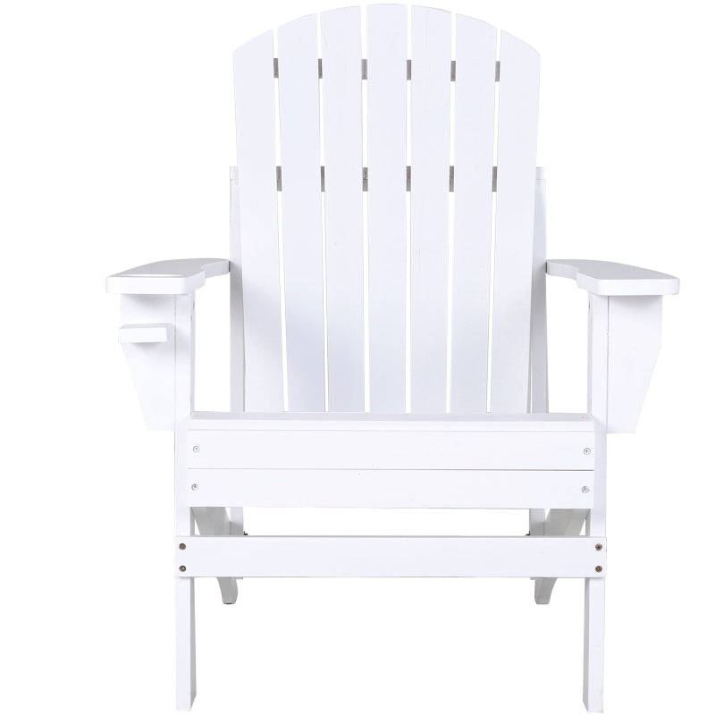 Linkin Wood Adirondack Chair in White - Seasonal Overstock