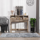 Nathan Laptop Desk with Display Shelves and Drawers - Natural Wood Grain - Seasonal Overstock