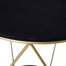 Side Tables, Onyx 18" Round Side Accent Table - Seasonal Overstock