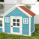 Rabbit Hutches, Pleasant Patch Portable Rabbit Hutch 64" x 23" x 30" - Blue - Seasonal Overstock