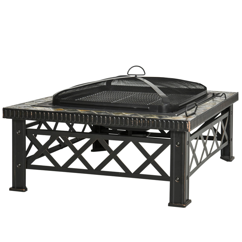Sandford 30" Fire Pit & Grill Table - Seasonal Overstock
