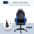 Vega Diamond Stitch Faux Leather Office Gaming Chair - Blue - Seasonal Overstock