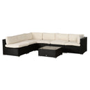 Wellington Shores 7pc Patio Sectional Replacement Cushion Covers - Beige - Seasonal Overstock