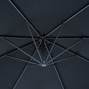 Patio Umbrellas, 10' Deluxe Cantilever Patio Umbrella - Black - Seasonal Overstock