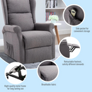 Arm Chairs, Recliners & Sleeper Chairs, Chelsea Grove Grey Wingback Lift Chair Recliner - Seasonal Overstock
