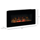 Fireplaces, 36" Wall Mounted Electric Fireplace with Heat - Seasonal Overstock