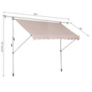 Awnings, 9.8ft Wide RV / Patio Retractable Awning - Beige - Seasonal Overstock