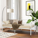 Day Beds, Alexis Twin Size Metal Day Bed - White - Seasonal Overstock