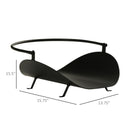 Black Metal Log Basket Firewood Rack Log Holder - Seasonal Overstock