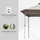 Gazebos, Cairo 12' x 12' Pop-Up Gazebo Canopy with Mesh Side Walls and Storage Bag - Beige / Brown - Seasonal Overstock