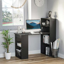 Caroline Computer Desk Bookshelf Combo - Black - Seasonal Overstock