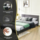 Seville Queen Size Grey Upholstered Platform Bed - Seasonal Overstock