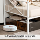 Day Beds, Alexis Twin Size Metal Day Bed - White - Seasonal Overstock