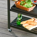 Kitchen Carts, Camilla Black Kitchen Bar Cart on Castors - Seasonal Overstock