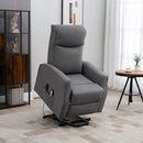 Recliner Chair, Emory Dark Grey Power Reclining Lift Chair with Vibration Massage & Remote - Seasonal Overstock