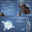 Full Body Zero Gravity Massage Chair with SL Track, Voice Control & Heat - Brown - Seasonal Overstock