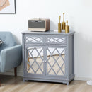 Galadriel 32" Grey 2-Door Side Bar Accent Cabinet - Seasonal Overstock