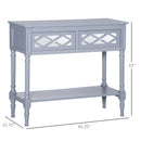 Galadriel 36" Grey Console Hall Table with 2 Drawers - Seasonal Overstock