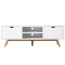 Leona 65" White Modern TV Stand - Seasonal Overstock