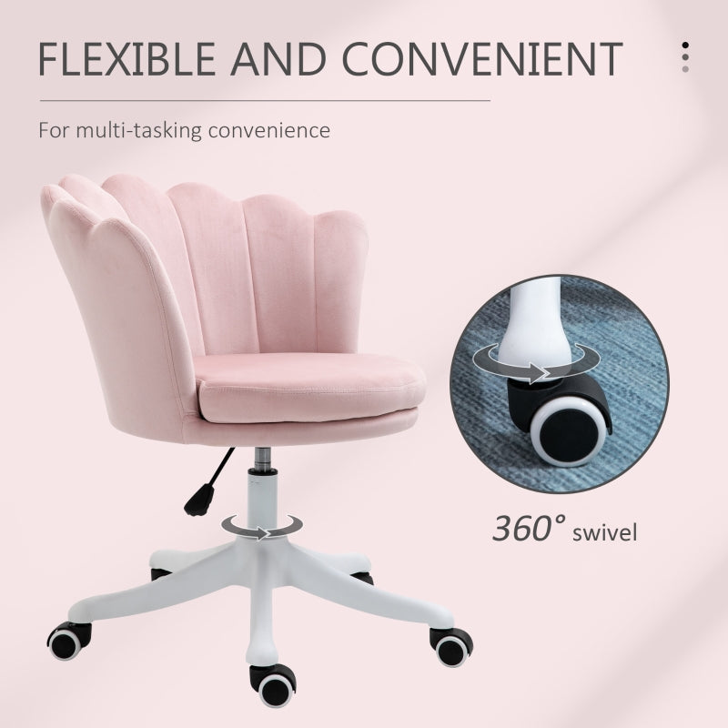 Morgana Mid Back Swivel Task Chair - Pink - Seasonal Overstock