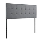Regan Full & Queen Size Adjustable Grey Upholstered Headboard - Seasonal Overstock