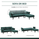 Sofas, Rivo 82" Sectional Sofa Bed in Green - Seasonal Overstock