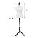 Mannequins, Dressmaker 27" Torso Mannequin Stand in White - Seasonal Overstock