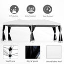 Canopy Tent, 10' x 20' Pop-Up Party Tent Gazebo with Removable Mesh Walls - White - Seasonal Overstock