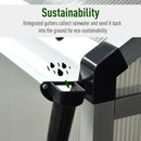 Greenhouses, 10' x 6.2' Walk-In Aluminum Frame Greenhouse with Polycarbonate Panels, Swing Door - Silver - Seasonal Overstock