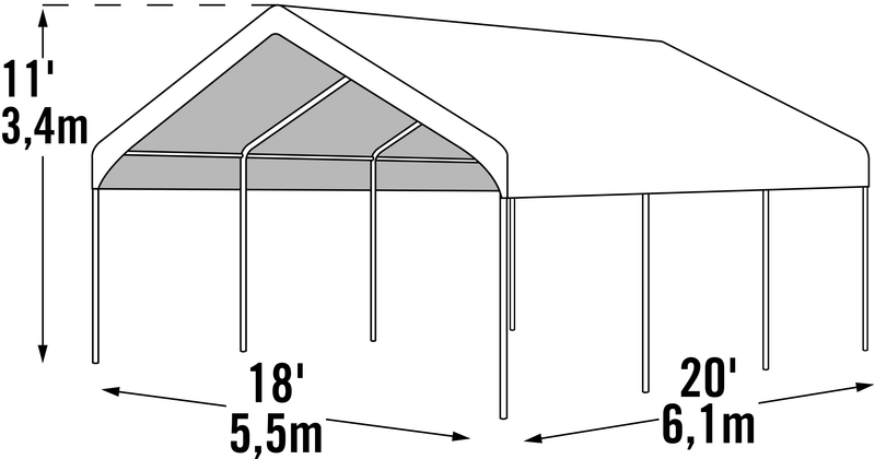 18' x 20' Super Max Canopy Tent - Seasonal Overstock