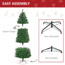 Christmas Trees, 7.5ft Pre-Lit Artificial Green Christmas Tree - Seasonal Overstock