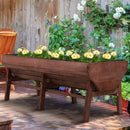 Planters, 72" x 32" Raised Wood Planter Box - Seasonal Overstock