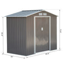 Storage Sheds, 7' x 4' Steel Outdoor Storage Shed - Grey - Seasonal Overstock