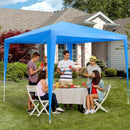 9' x 9' Party Gazebo Canopy Tent - Blue - Seasonal Overstock