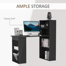 Caroline Computer Desk Bookshelf Combo - Black - Seasonal Overstock