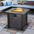 Fire Table, Enya 30" Slate Top Propane Fire Table - Seasonal Overstock