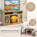 Fireplaces, Felder Natural 1400W Electric Fireplace TV Stand for TVs up to 50" - Seasonal Overstock