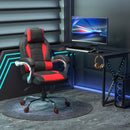Flyta Ergonomic Executive Faux Leather Red & Black Office Gaming Chair - Seasonal Overstock