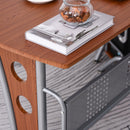 Jaydon L-Shaped Corner Desk with Corner Stand and Keyboard Tray - Brown - Seasonal Overstock