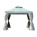 Phaedra 10' x 10' Aluminum Cream White Gazebo - Seasonal Overstock