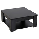 Weston Black Square Coffee Table - Seasonal Overstock