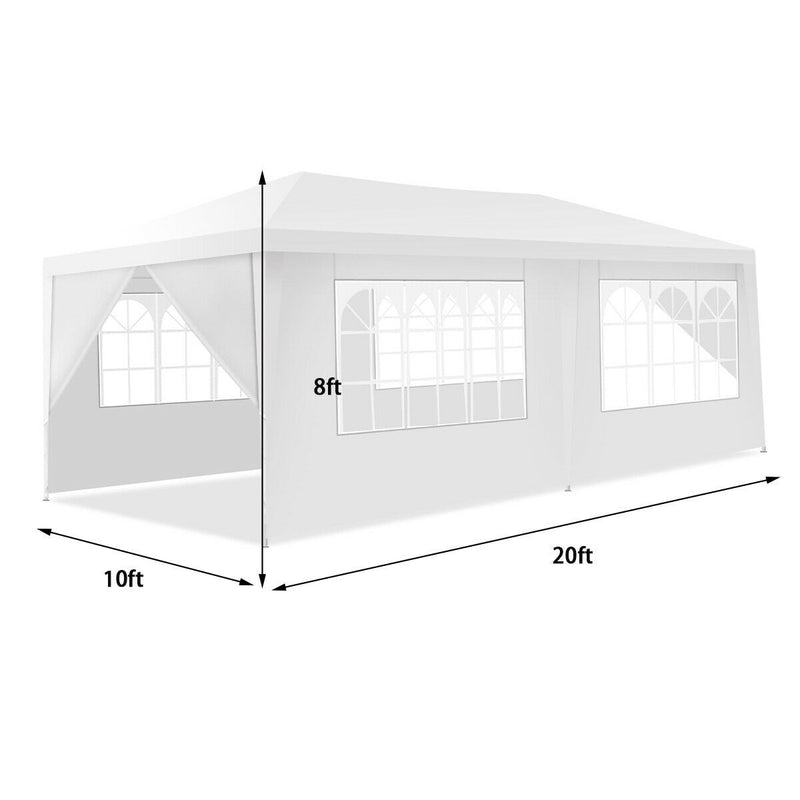 10' x 20' Party Tent With 6 Enclosure Wall Panels - Seasonal Overstock