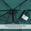 Patio Umbrellas, 10' Deluxe Cantilever Patio Umbrella - Dark Green - Seasonal Overstock