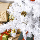 Christmas Trees, 4.9ft White Artificial Christmas Tree with Ornaments - Seasonal Overstock