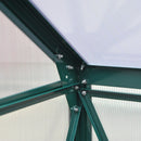 Greenhouses, 6.2' x 6.3' Walk-In Greenhouse with Aluminum Frame, Polycarbonate Panels, Sliding Door - Green - Seasonal Overstock