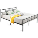 Farrah Queen Size Metal Platform Bed Frame with Headboard and Footboard - Seasonal Overstock