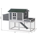 Coops & Hutches, Hinterland Acres 63" Chicken Coop Run & Planter - Grey - Seasonal Overstock